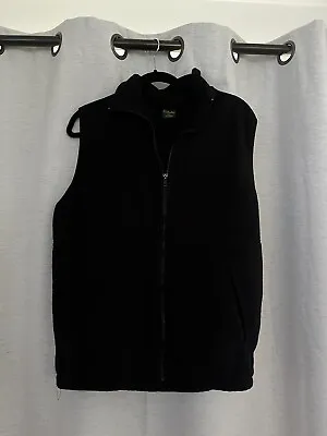 Cabela's Jacket Men's L Tall Full Zip Vest Black Fleece Outdoor Polartec • $23.19