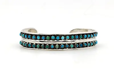 Mens Turquoise Stone Cuff Sterling Silver 925 Native American Western Bracelet • $139