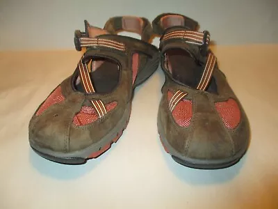 Merrell Cambrian Emme Womens Size 8 Dark Earth Leather & Fabric Sport Sandals • $17.29