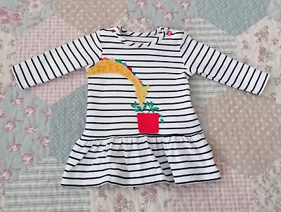 Joules Baby Girl's Giraffe Striped Tunic Dress Size 0-3 Months • £0.99