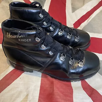 £55 • Buy Vintage 1960s Hawkins Kinder Made In England Black Hiking Outdoor Monkey Boot 6