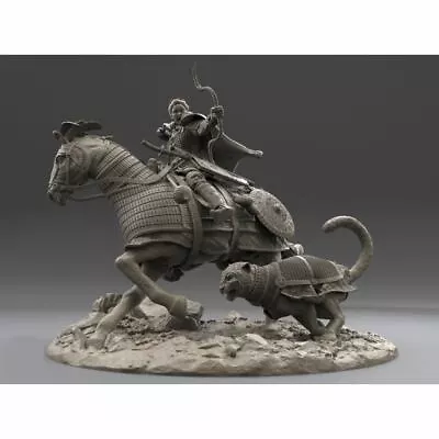 1/24 Resin Warrior Hunter On Horse W/Monster Unassembled Unpainted 078 • $45.59