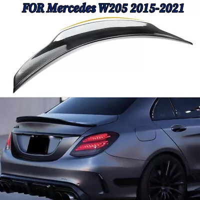 For 2015-2021 Mercedes Benz W205 C200 C300 Rear Trunk Spoiler Wing PSM Style  • $85.99