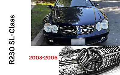 R230 Diamond SL500 SL600 Grille Grill 2003 2004 2005 2006 SL Class AMG MERCEDES • $259.99