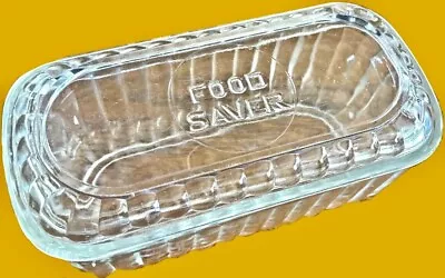 Vintage Glass Hoosier Food Saver 7  Ribbed Dish W Lid • $53.99