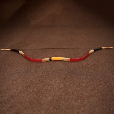 56'' 40lbs Fiberglass Bow Red Mongolian Bow Handmade  Recurve Bow Horse Bow • $47.99