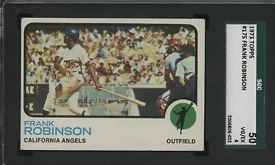 Sgc 4 Frank Robinson Hof 1973 Topps 175 Graded Vg-ex Vintage Mlb Uncreased Tphlc • $24.09