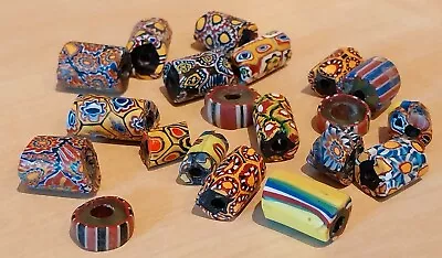   Vintage Antique Venetian African Trade Beads Glass Millefiori • £45.99