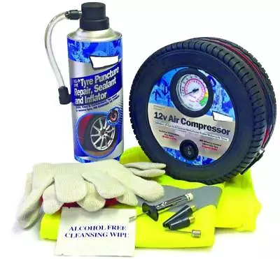£34.98 • Buy (SW) Wheel Tyre Inflator Pump Puncture Spare Kit MC17