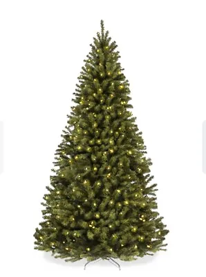 OPEN BOX - 6.5 Ft Pre-Lit Artificial Christmas Tree With White Lights And Stand • $69.99