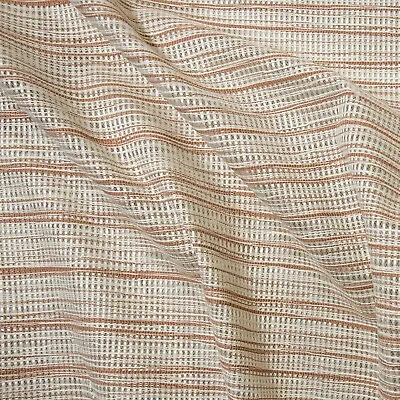 Trinidad/Flesh | Mid Century Atomic Modern Leno Weave Drapery Fabric • $110