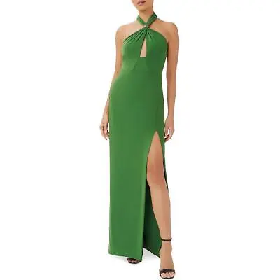 Aidan By Aidan Mattox Womens Knit Sleeveless Evening Halter Dress Gown BHFO 9584 • $53.99