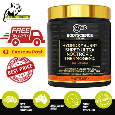 $39.90 • Buy BSC Body Science SHRED ULTRA HydroxyBurn TROPICANA FLAVOUR Fat Burner Oxyshred