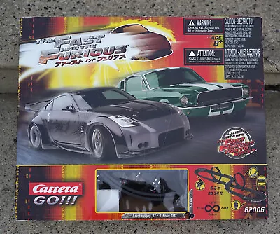 Carrera Go!! FAST & FURIOUS SLOT CAR SET 62006 Nissan 350z 1968 Mustang Fastback • $100