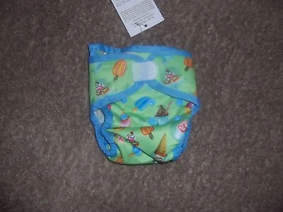 $10.99 • Buy Sweet Pea Newborn Hook N Loop Cloth Diaper Cover New