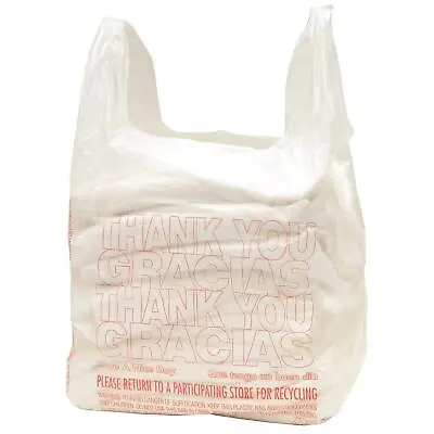 2000 Commercial Grocery Convenience Store Plastic SMALL T-Shirt Thank You Bags • $29.99