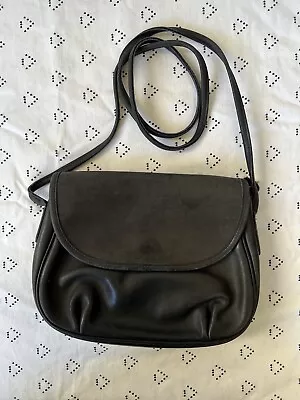 Vintage VTG Coach Crossbody - Black Leather Bag USA Made • $69.99