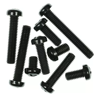 £6.73 • Buy M3 M4 M5 M6 Black Phillips Nylon Screw Nut Washer Sets 25PCS Machine Screws