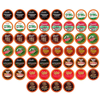 Two Rivers Coffee & Hot Chocolate Pods K Cups Variety Sampler  52 Count • $25