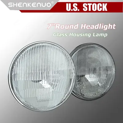 H6024 Head Light Glass Housing Lamp Projector Conversion Chrome 7  Round HID Kit • $48.06