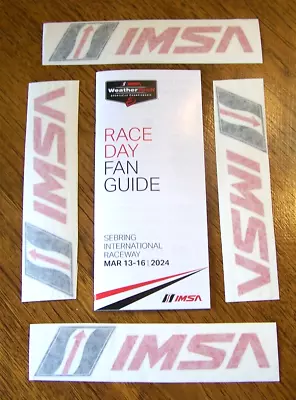 2024 12 Hours Of Sebring Race Day Fan Guide & 4 IMSA Decals Teams & Drivers • $4.95