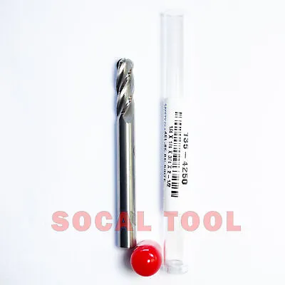 1/4  Carbide End Mill Ball Nose 4 Flutes 135-4250 USA Made New • $14.98