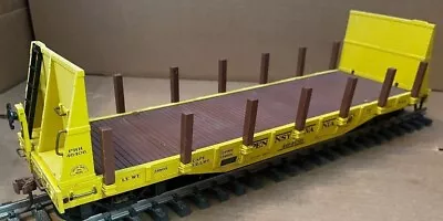 Aristo-Craft REA-46406 PRR Bulkhead Flat Car G-Scale No Box Used Outdoors Read! • $40