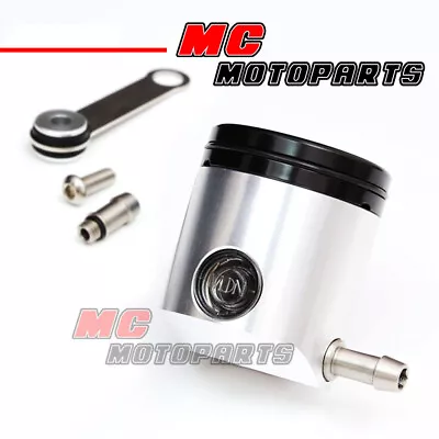 Silver CNC Billet Fluid Reservoir Brake Clutch For Motorcycle Honda • $29.34