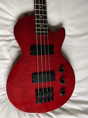 Epiphone Les Paul Special Bass Guitar Transparent Red • $325