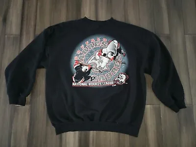 Vintage Buffalo Sabres Sweatshirt Mens 2XL Logo 7 Face Off Goat Head 90s • $79.99