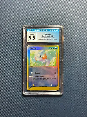 CGC 9.5/10 Mudkip Black Star Promo Reverse Holo 010 Pokemon League Pokémon TCG • $77