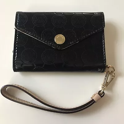 Michael Kors Black Monogram Wristlet/Wallet Iphone 5 • $20