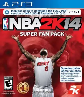 NBA 2K14 Super Fan Pack (Digital Codes Only) PS3 + PS4 (Brand New Factory Sealed • $16.99