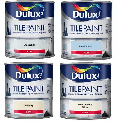 £24.95 • Buy Dulux Tile Paint Self Undercoating Quick Drying Gloss Indoor 600ml - All Colours