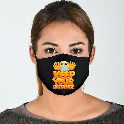 Keep Your Distance Unisex 4 Ply Cotton Face Covering/Masks. Washable   • £9.99