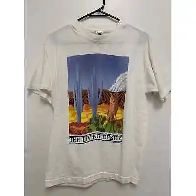 Vintage Fruit Of The Loom The Living Desert White Medium Shirt • $30