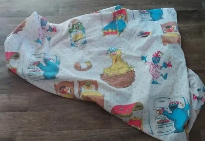 Vintage Sesame Street Muppets Twin Sheet Fitted Sheet Only USA  • $13.56