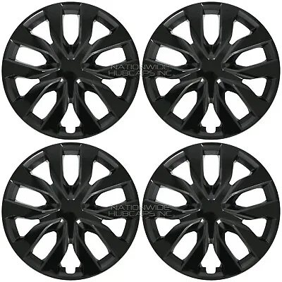 $69.99 • Buy 17  Black Set Of 4 Wheel Covers Full Rim Hub Caps Fit R17 Tire & Steel Wheels