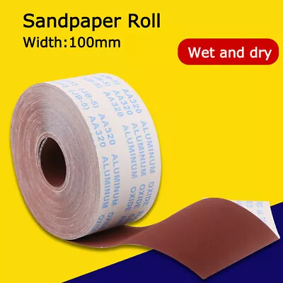 $5.42 • Buy Sandpaper Roll 100mm Width Emery Cloth Sanding Abrasive Sheets 80 120-600 Grit