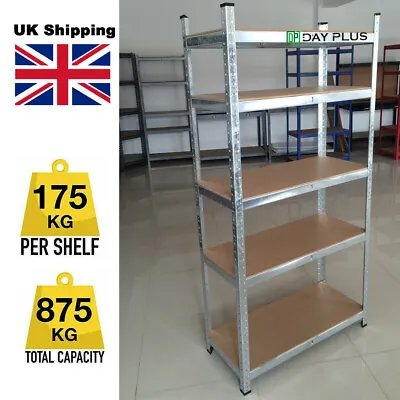 £28.24 • Buy Metal Garage Racking 5 Tier Shelving Unit Boltless Heavy Duty Shelf Shed Storage