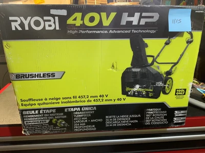 $289.99 • Buy RYOBI Electric Snow Blower 40V Brushless 18  Single Stage Cordless Tool Only1115