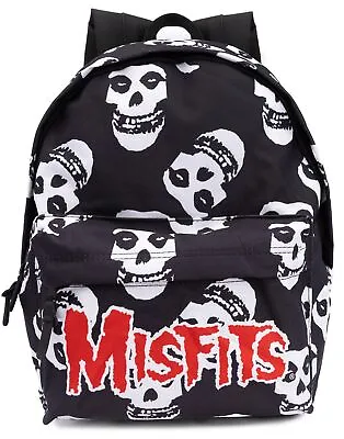 Misfits Backpack Adults Teens Music Skull Logo School Rucksack 16” One Size • $42.95