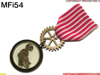 Steampunk Medal Pin Drape Badge Brooch Cheshire Cat Alice In Wonderland #MFi54 • $11.37