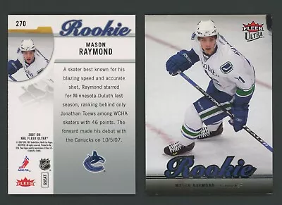 2007-08 Fleer Ultra Mason Raymond #270 Rookie- NMMT Or Better • $1.95