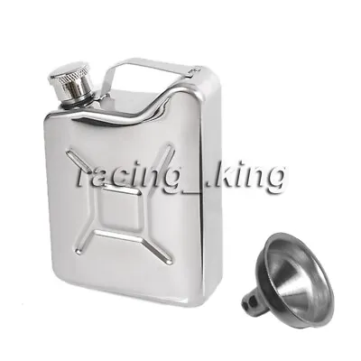 Cool Gasoline Drum Design Stainless Steel Mini Hip Flask Bottle Drink Holder 5Oz • $10.99