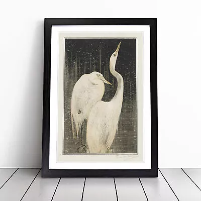 Two Egrets By Theo Van Hoytema Wall Art Print Framed Canvas Picture Poster Decor • $31.05