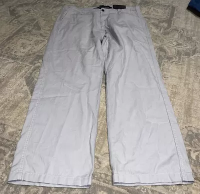 New Marc Anthony Linen Blend Slim Pants Mens Gray 36 X 32 • $29