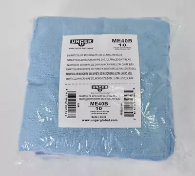 Lot Of 10 Unger Smartcolor Microwipe 200 Ultralite Blue 16  X 16  ME40B Cloths • $24.99