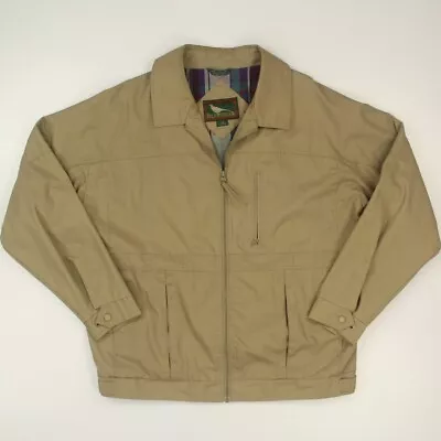 VTG Field & Stream Men's Jacket Size XL Khaki Lined Full Zip Outdoors Fishing • $20.19