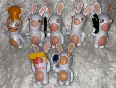 Rabbids Invasion Burger King Toy Figure 2018 Sunglasses Flip Flops Lot Of 7 G10 • $26.50